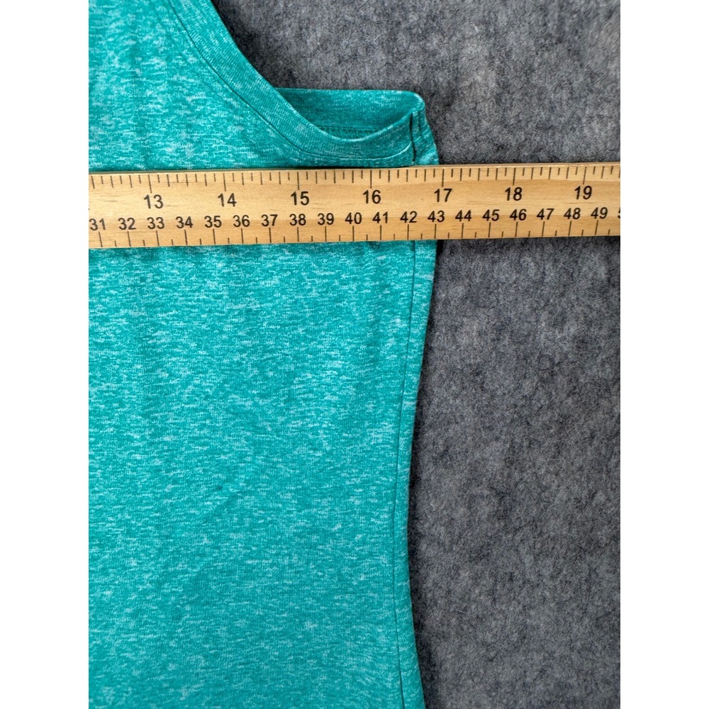The North Face Womens VaporWick Racerback Tank Top Teal Heather V-Neck Medium - Picture 4 of 7